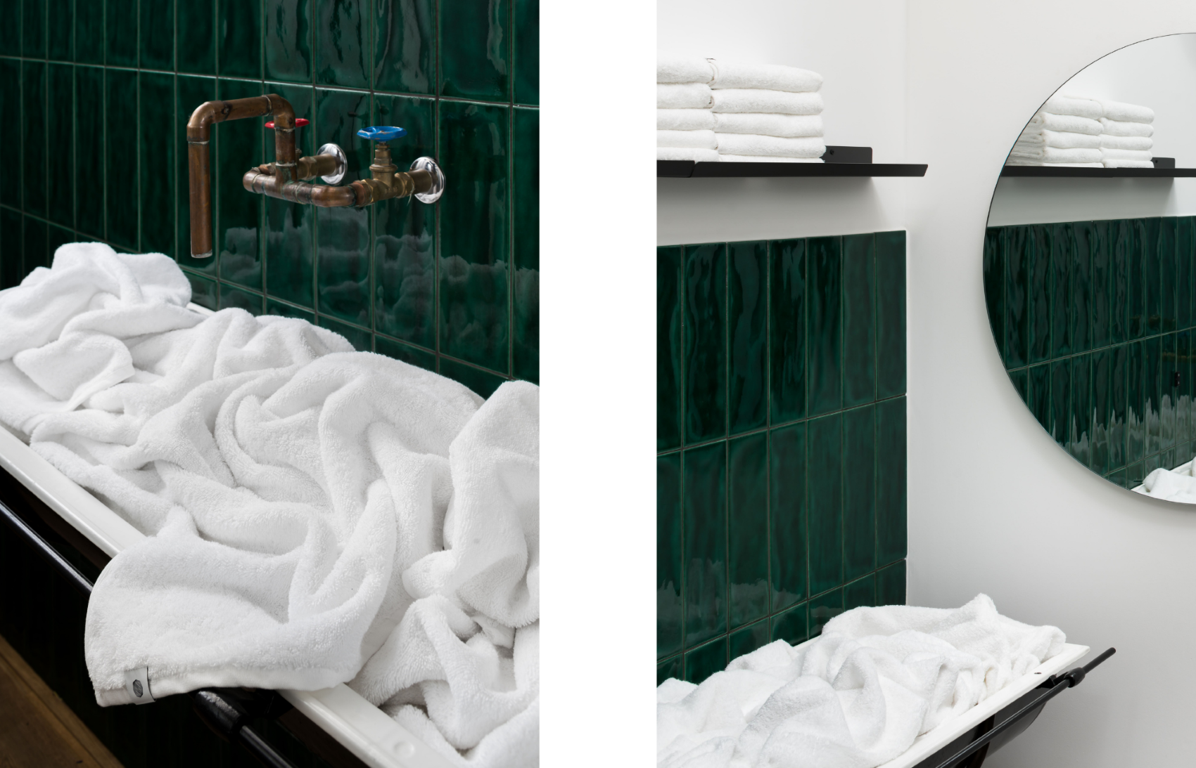 We recommend washing bath linen in a mild detergent at 60 °C.